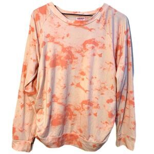 FEATHERS Peach Cream Tie-Dye Women's Maternity Sweatshirt XL.